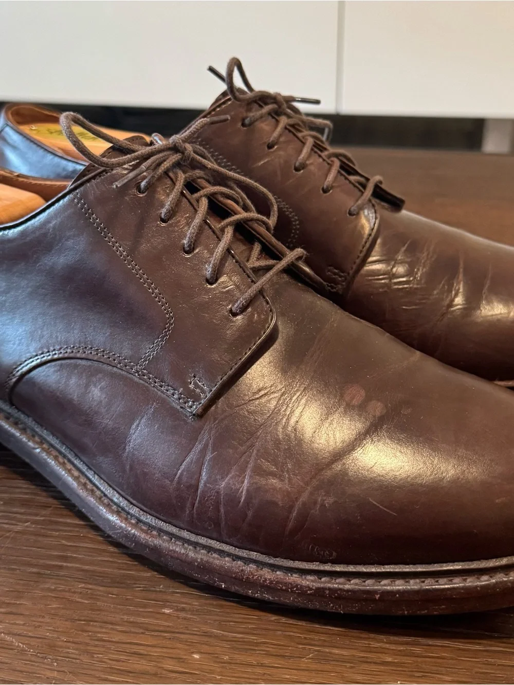 J. Crew Ludlow Derbies Dark Brown Leather Size 12 Men